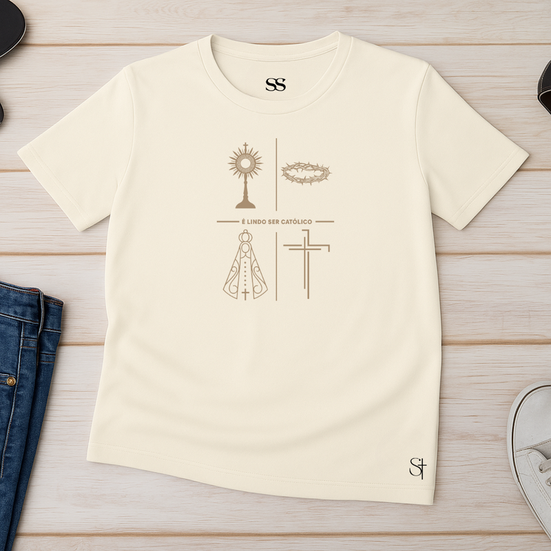 Camiseta É Lindo Ser Católico