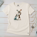 Camiseta Feminina Off-White Caminhando Com Jesus