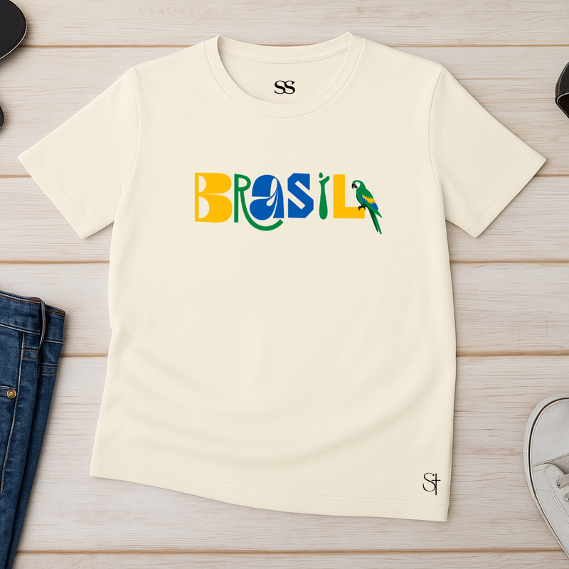 Camiseta Masculina Brasil A Vitoria Vem Do Senhor