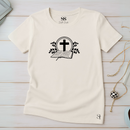 Camiseta Feminina Off-White Bíblia Cruz