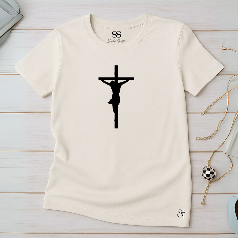 Camiseta Feminina Off-White Cruz Jesus