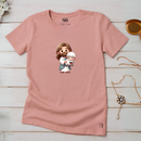 Camiseta Feminina Rosa Jesus Desenho