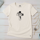 Camiseta Feminina Off-White Jesus Face e a Cruz