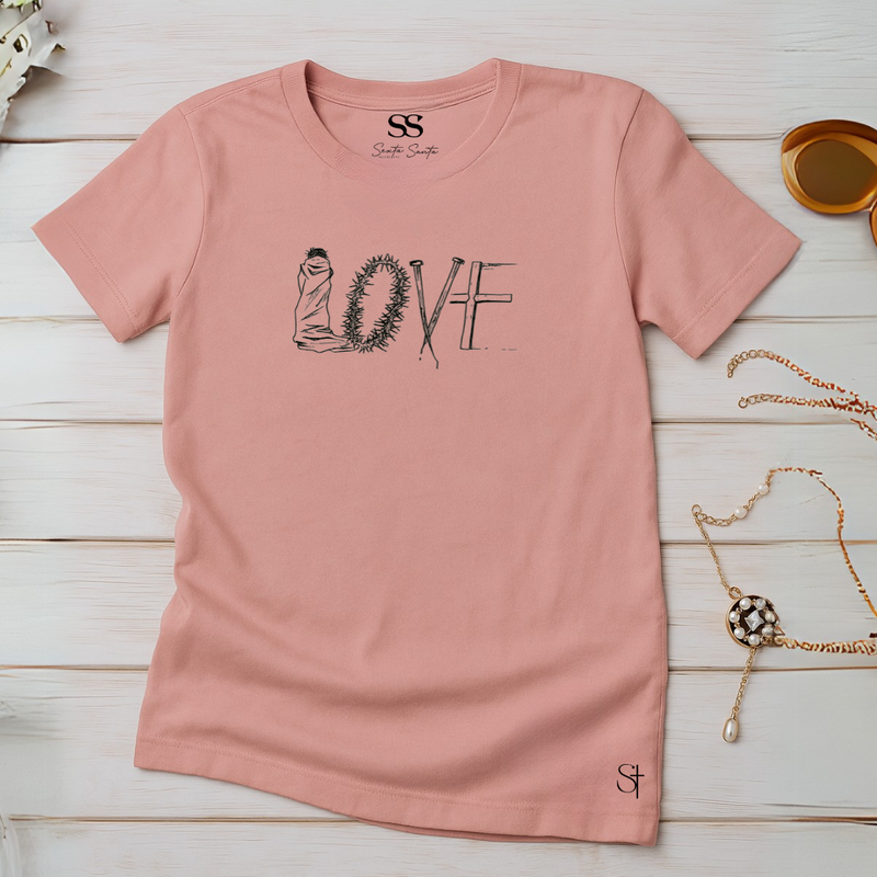 Camiseta Feminina Rosa Amor A Ele