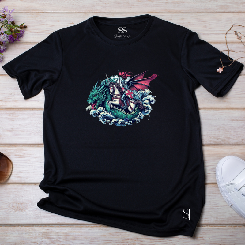 Camiseta Preta Feminina São Jorge