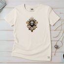 Camiseta Feminina Off-White Jesus e Flores