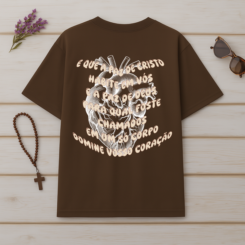 Camiseta Oversized Um Só Coração