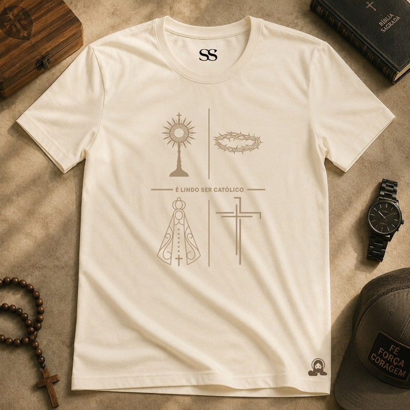 Camiseta É Lindo Ser Católico