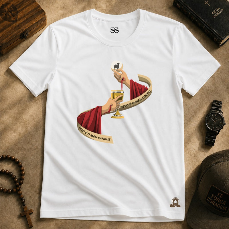 Camiseta Meu Corpo Meu Sangue
