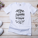 Camiseta Feminina Branca Jesus é o Caminho